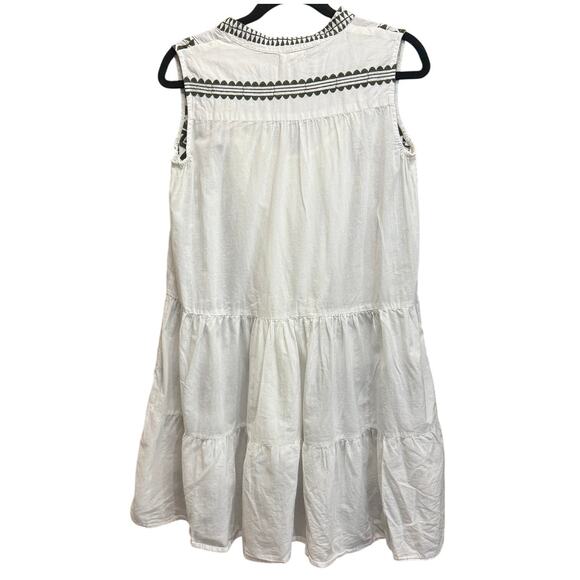 Paani S/M Cotton Summer Dress Mini Embroidered White Beach Greek Boho Elegant - Picture 6 of 11